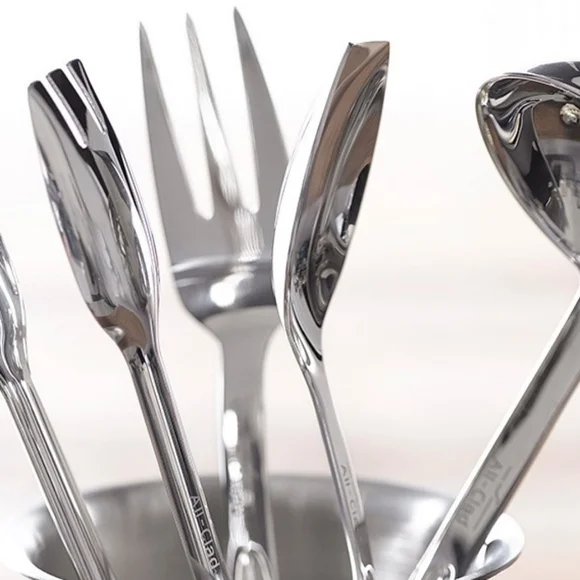 All-Clad Cook & Serve Solid Spoon, Stainless Steel, NEW! - Picture 2 of 3